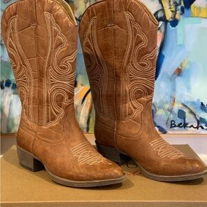 Brown Western Cowboy Boots